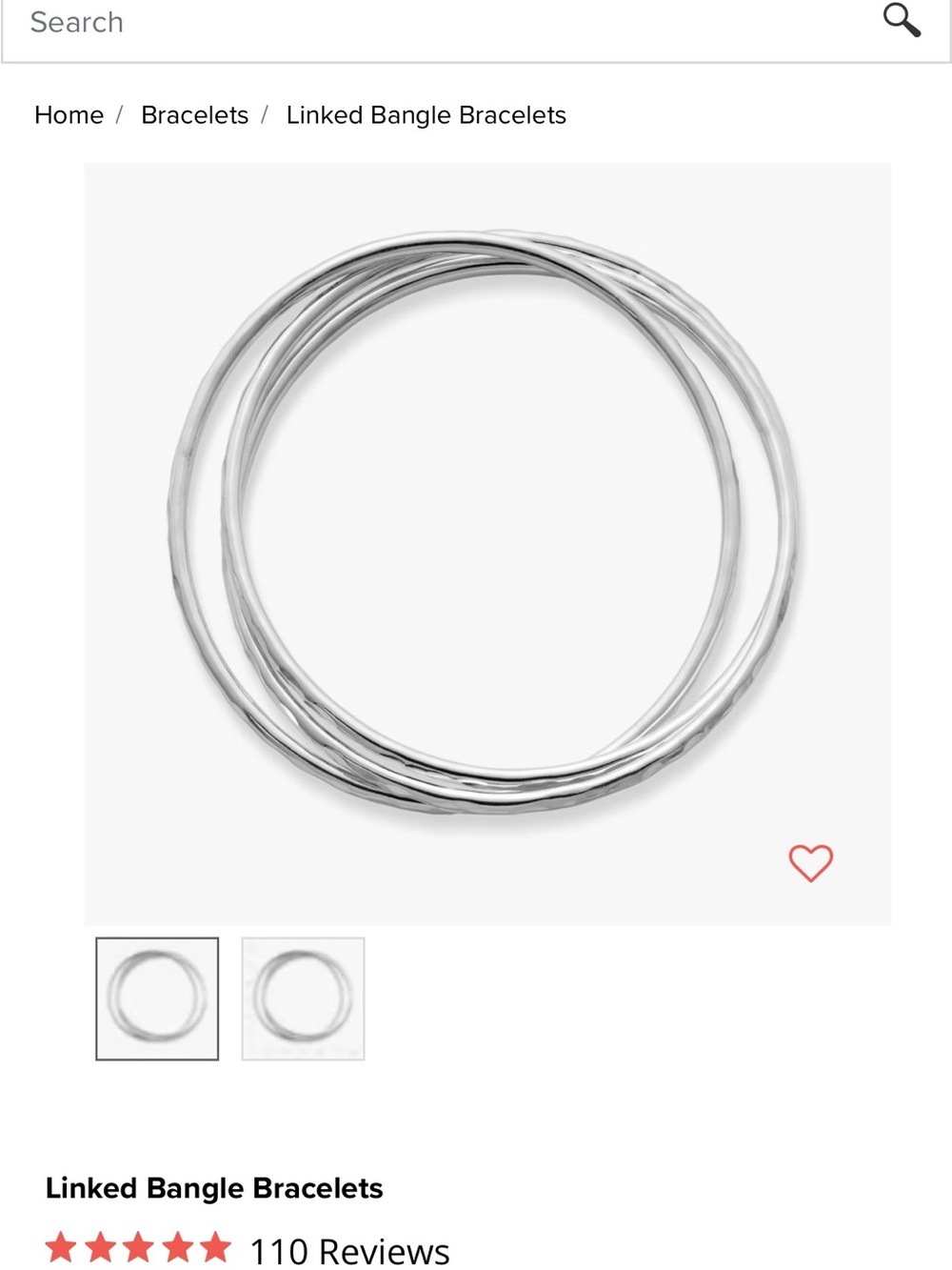 James Avery Linked Bangle Bracelets - Silver Polished Set